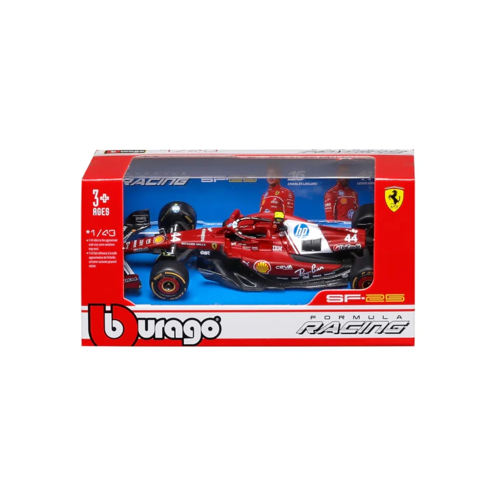 Bburago F1 Ferrari SF-25 2025 Hamilton 1:43 Scale Model Image 1