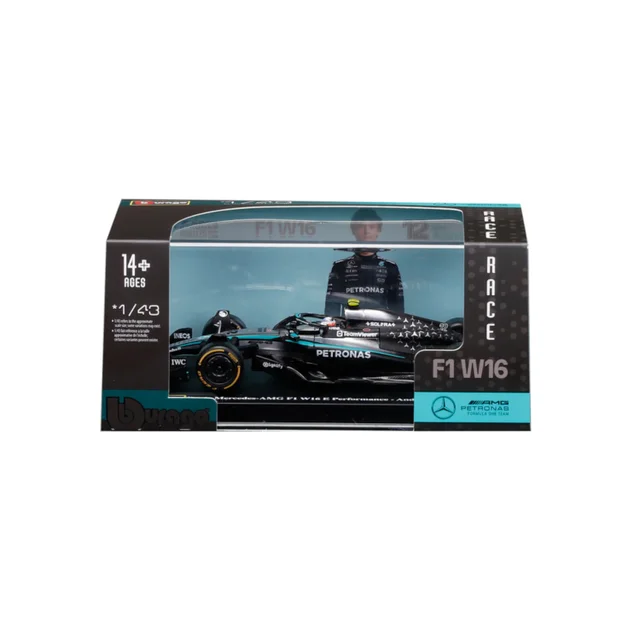 Bburago F1 Mercedes AMG W16 2025 Antonelli With Helmet 1:43 Scale Model