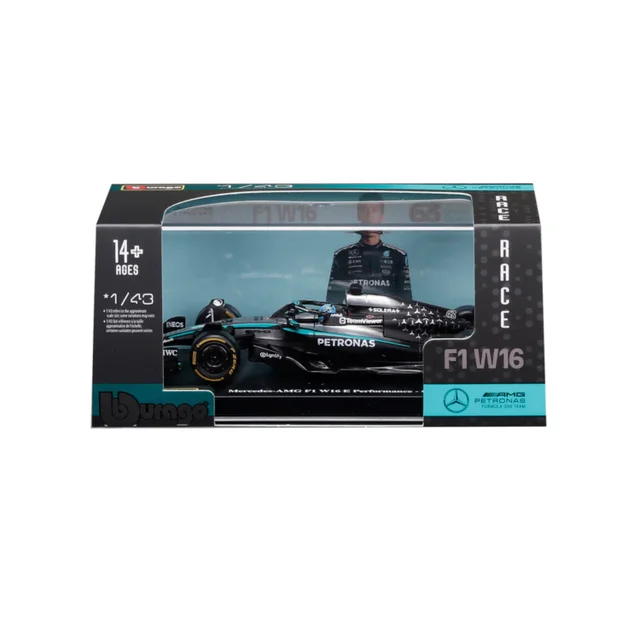 Bburago F1 Mercedes AMG W16 2025 Russell With Helmet 1:43 Scale Model
