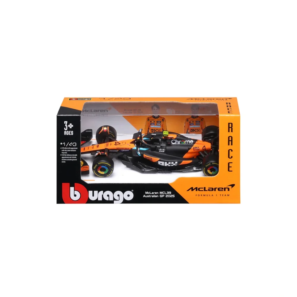 Bburago F1 Mclaren MCL39 2025 Norris British GP 1:43 Scale Model Image 1