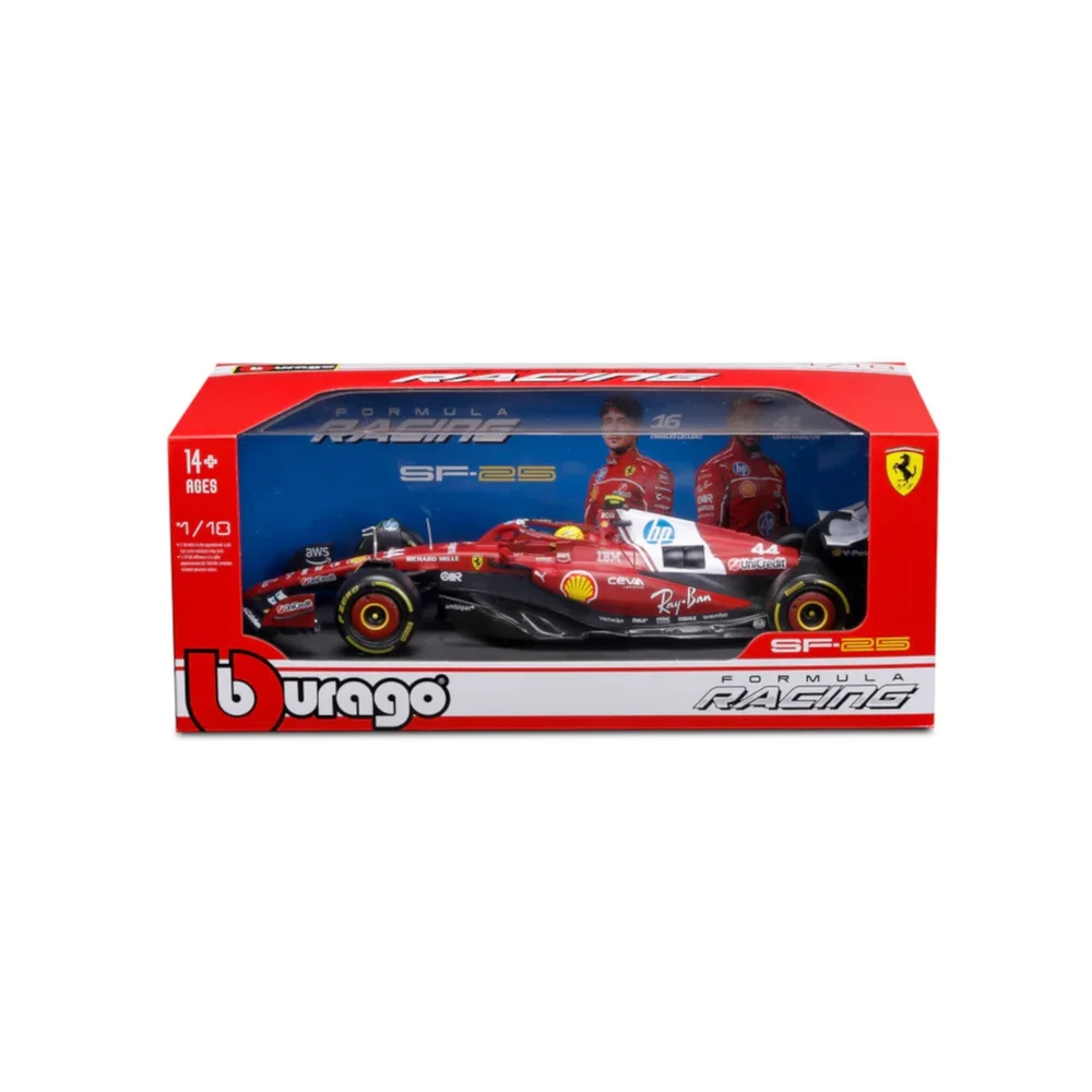 Bburago F1 Ferrari SF-25 2025 Hamilton With Helmet 1:18 Scale Model Image 1