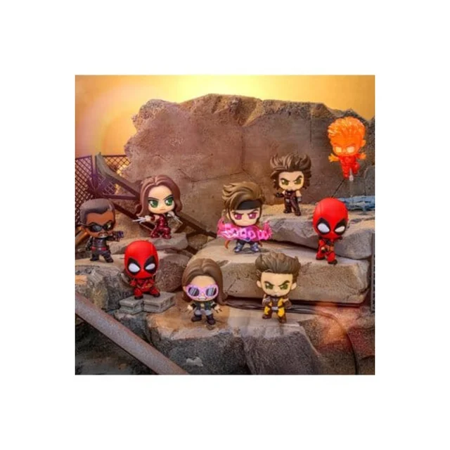 Deadpool & Wolverine Cosbi Mini Figures 9 cm Series 2 Blind Box Display (8)