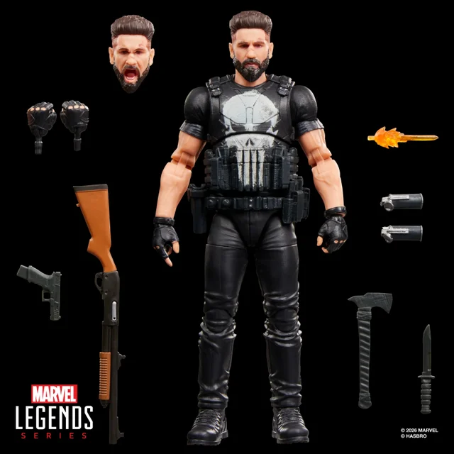 Marvel Legends Series Punisher, The Punisher Collectible 15-cm Action Figure Set