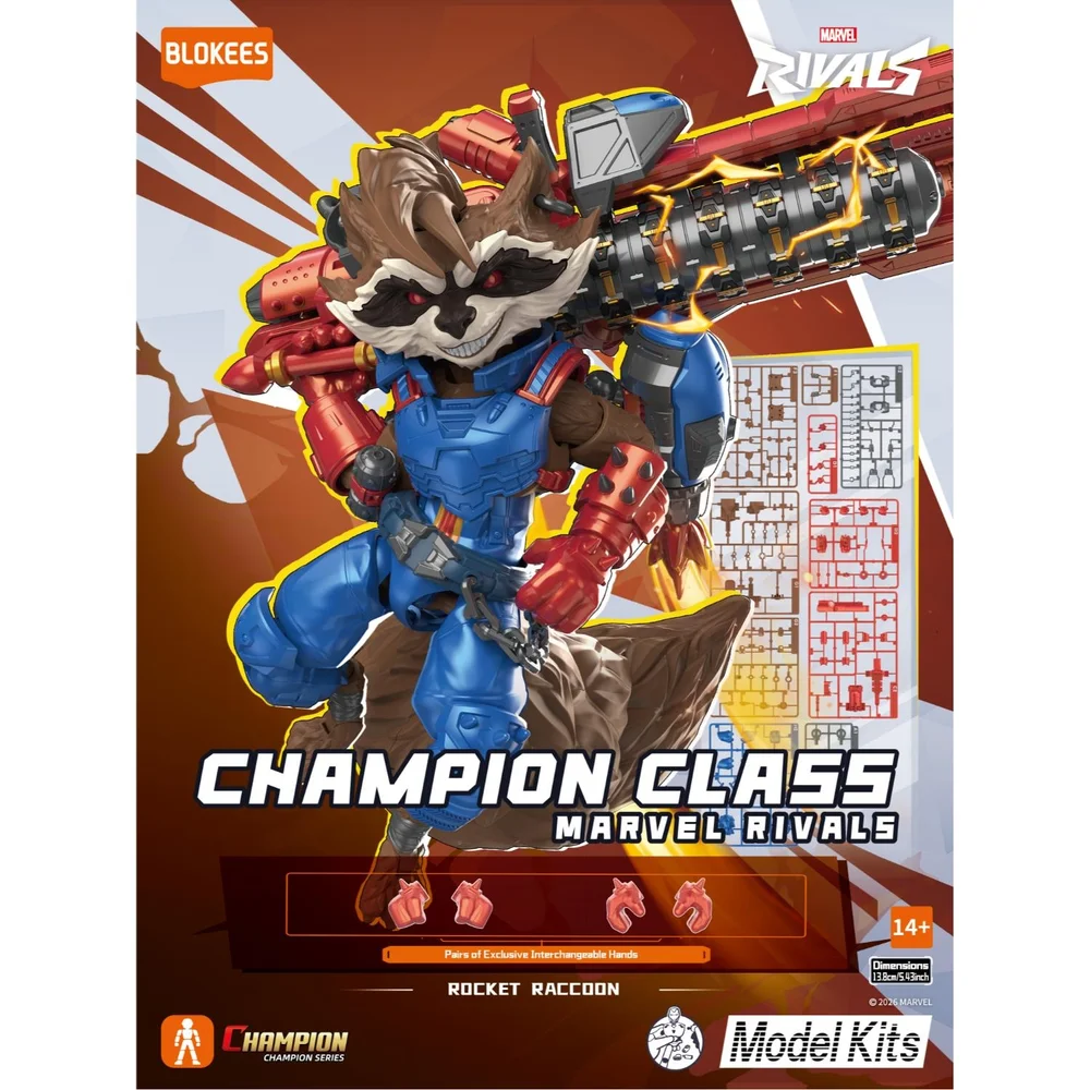 Blokees Model Kits - Marvel Rivals Champion Class 08 - Rocket Raccoon Image 1