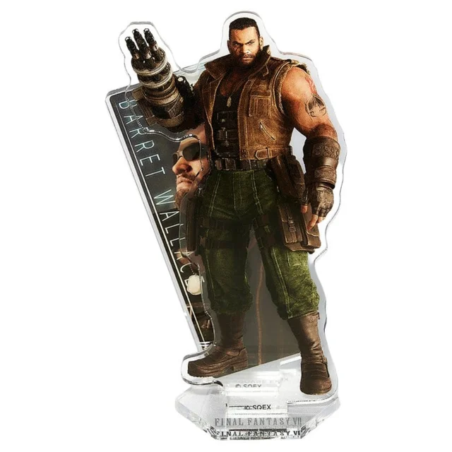 Final Fantasy VII Rebirth Acrylic Stand Barret Wallace 10 cm