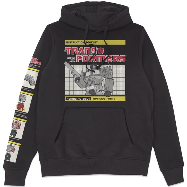 Transformers Optimus Prime Instructional Hoodie - Black