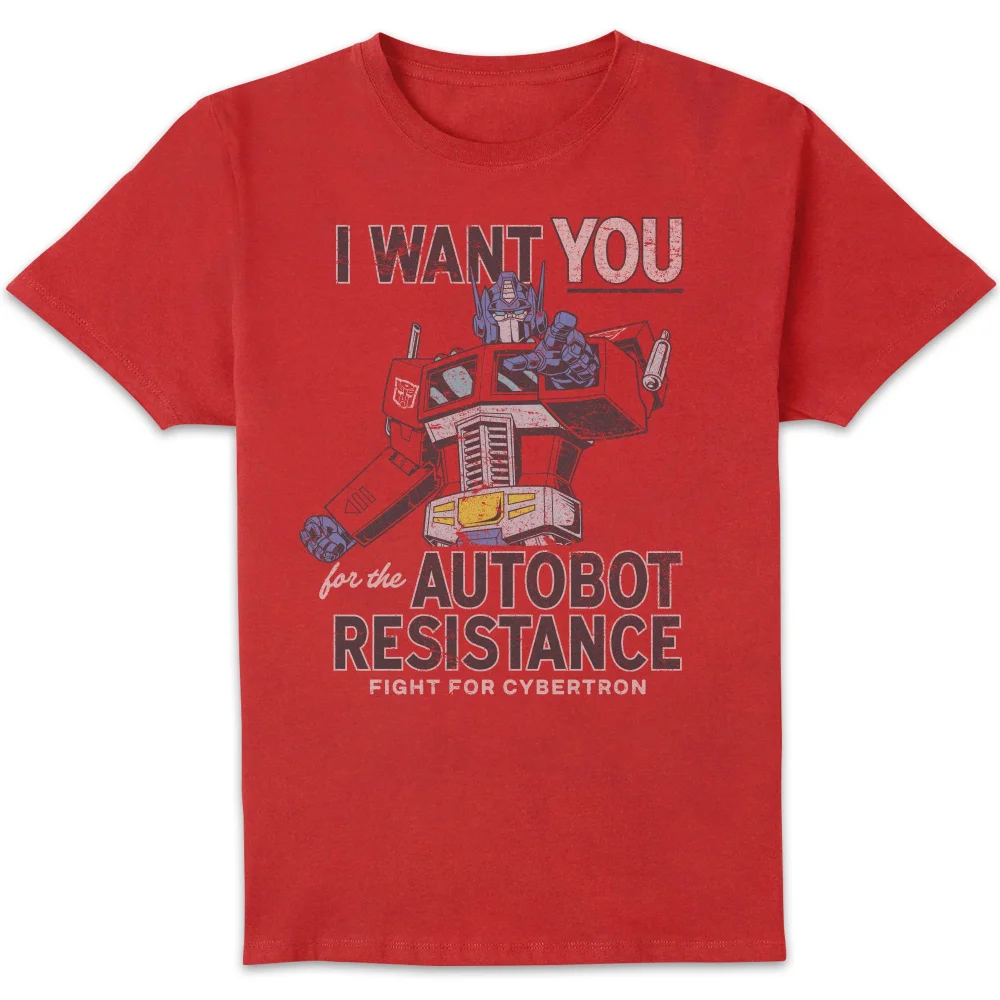 Transformers Autobot Resistance Men's T-Shirt - Red - L Image 1
