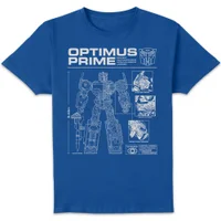 Transformers Optimus Prime Schematic Men's T-Shirt - Blue - undefined undefined