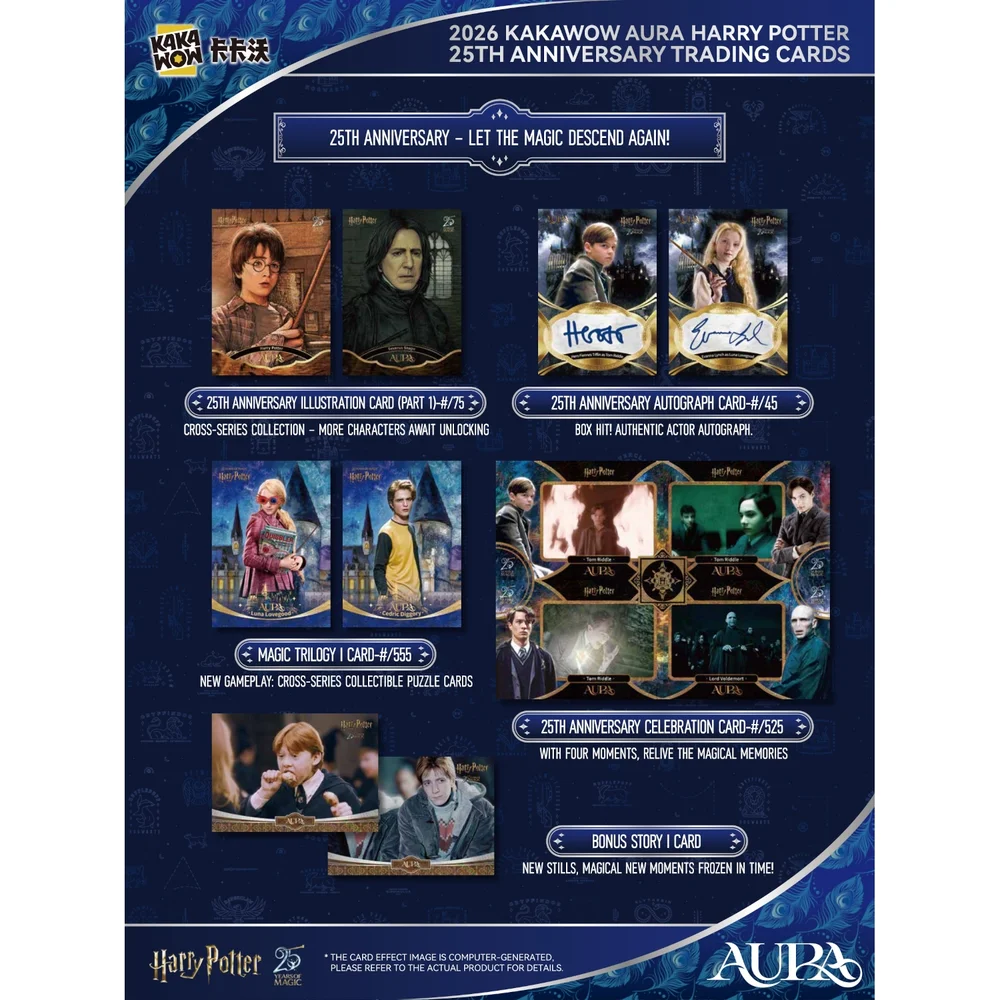 2026 Kakawow Aura Harry Potter 25th Anniversary Trading Cards Hobby Box Case (10 Boxes) | Zavvi UK 2026 Kakawow Aura Harry Potter 25th Anniversary Trading Cards Hobby Box Case (10 Boxes) | Zavvi UK