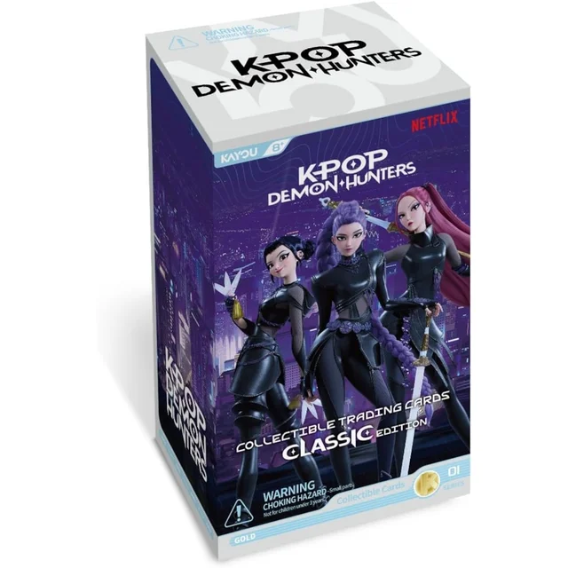 K-Pop Demon Hunters Collectible Trading Cards Classic Edition Foil Blister Box (12 Packs)