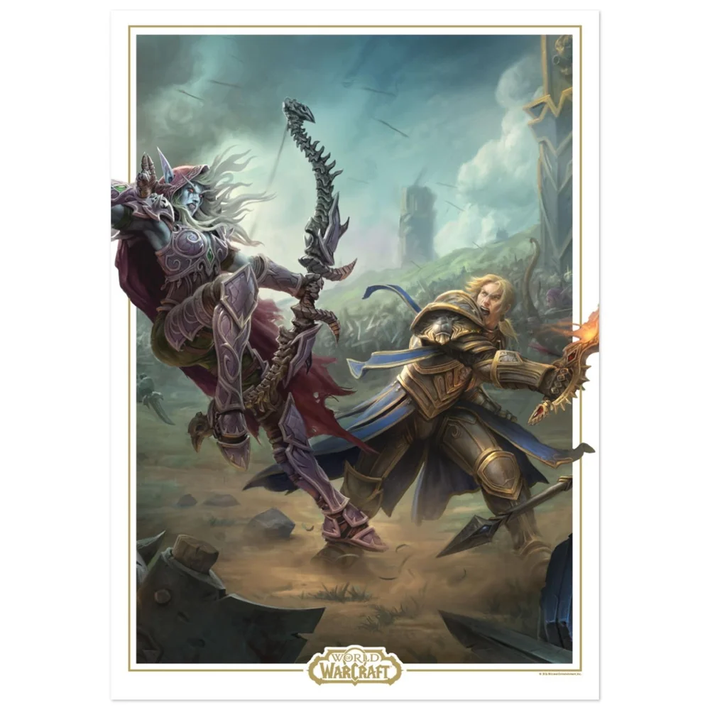 World of Warcraft - Limited Edition Sylvanas vs Anduin Wrynn Art Print Image 1