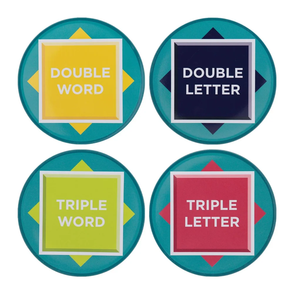 Scrabble™ - Set of Four Printed Metal Coasters Image 1
