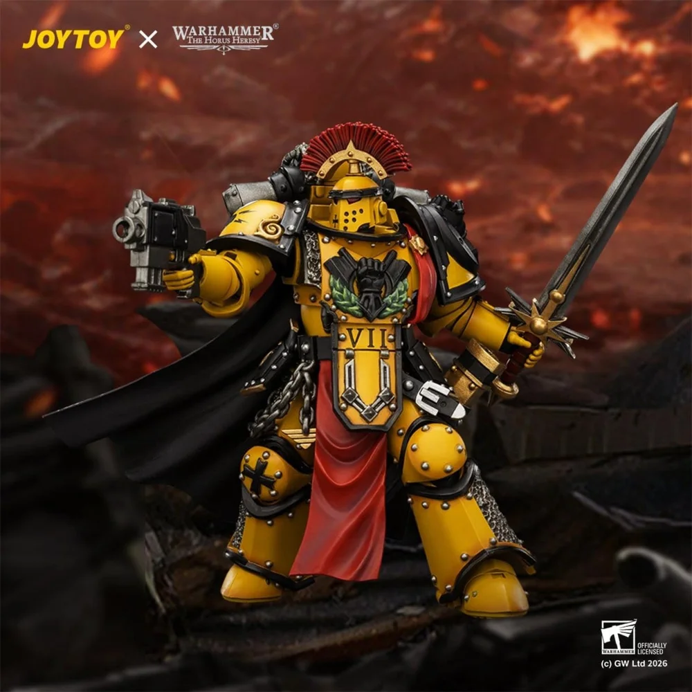 Warhammer Action Figure Imperial Fists Legion Praetor in Mk III Armour 13 cm Image 1