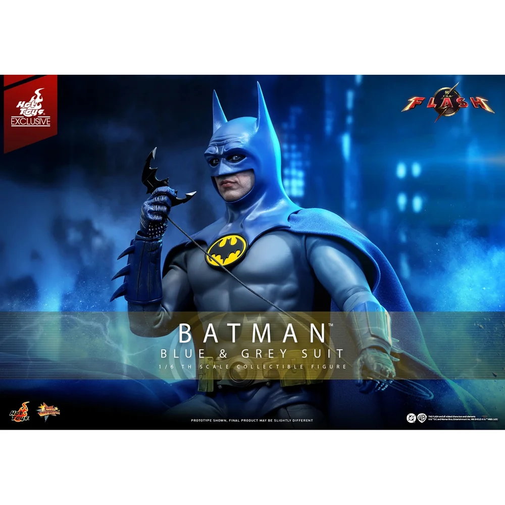 Hot Toys Exclusive DC Comics The Flash: Batman 1/6th Scale Statue (Blue & Grey Suit) (30cm) Image 1
