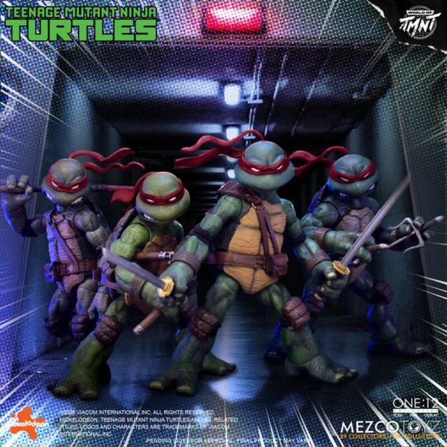 MEZCO TMNT ONE:12 COLLECTIVE DELUXE BOXED SET (VARIANT EDITION) TEENAGE MUTANT NINJA TURTLES