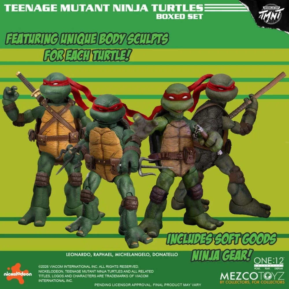 MEZCO TMNT ONE:12 COLLECTIVE DELUXE BOXED SET (VARIANT EDITION) TEENAGE MUTANT NINJA TURTLES Image 1
