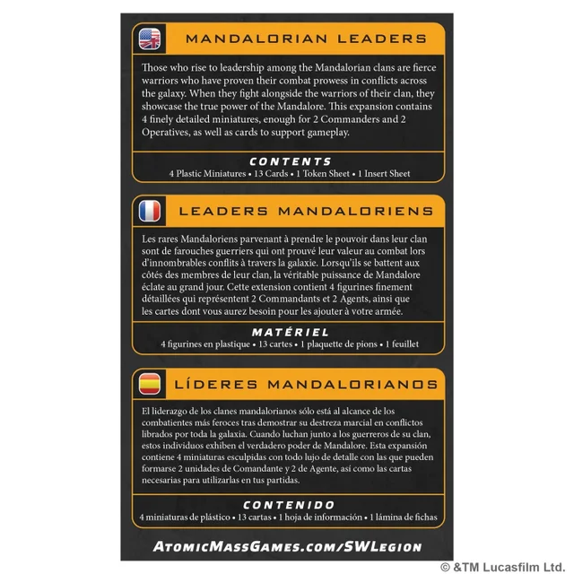 Star Wars: Legion Mandalorian Leaders Expansion