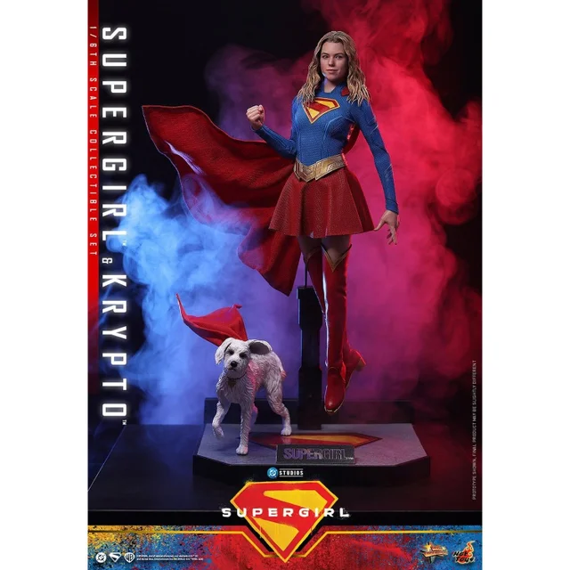 Hot Toys DC Comics Movie Masterpiece Action Figure Set Supergirl & Krypto 28 cm