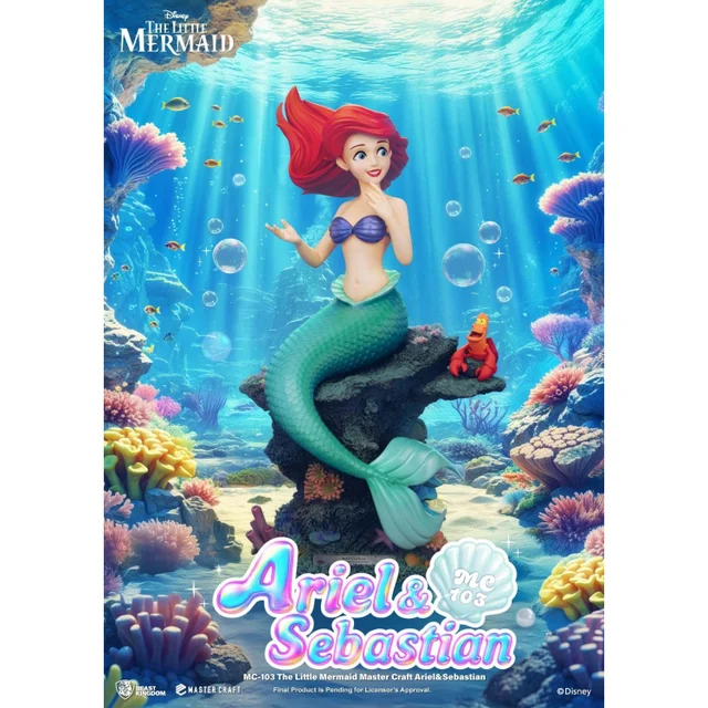 Beast Kingdom The Little Mermaid Master Craft Statue Ariel & Sebastian 42 cm