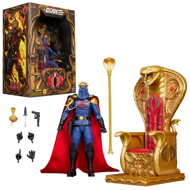 G.I. Joe Classified Series #221, Cobra Commander in dress uniform, Collectible 15 cm Action Figure Set with 9 Accessories