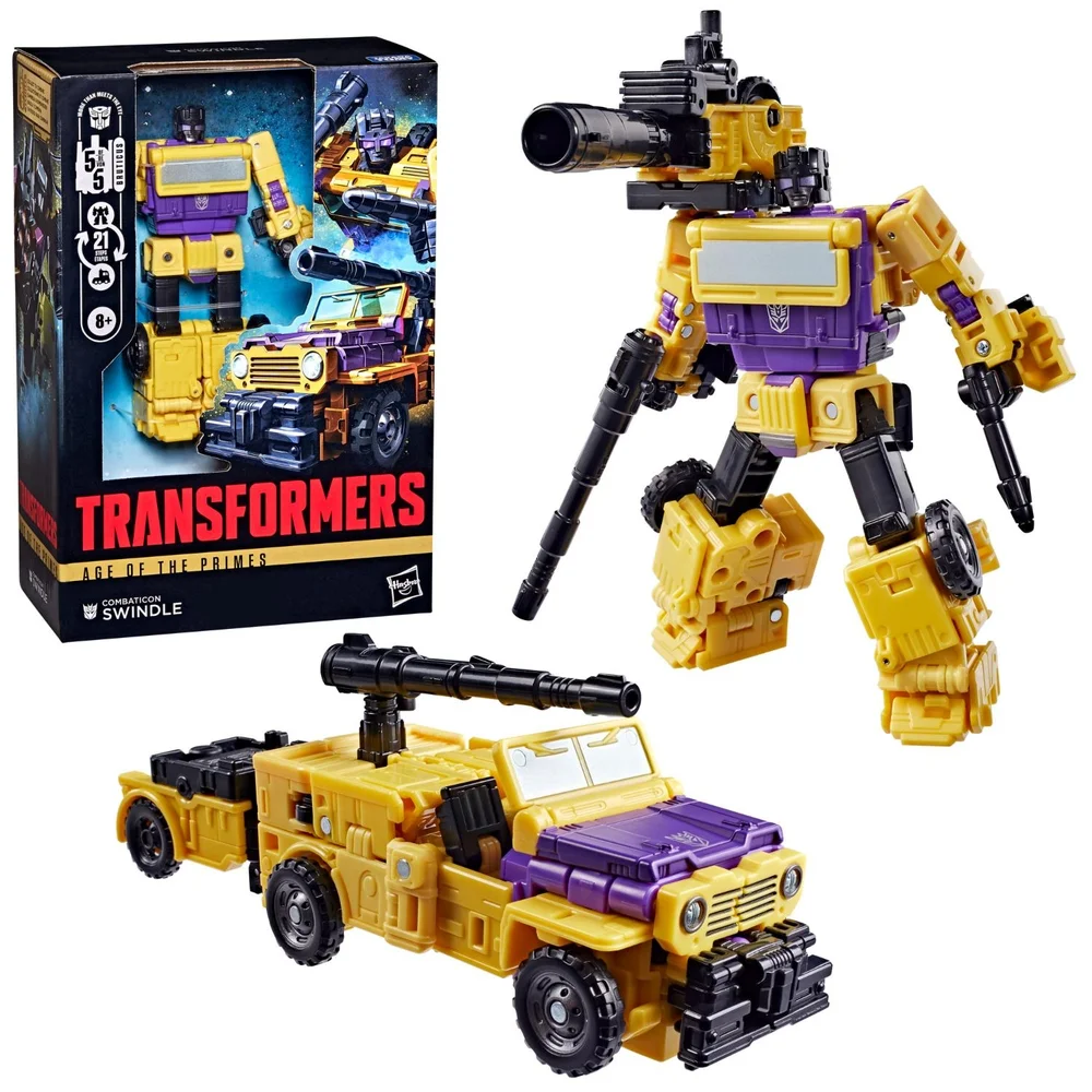 Transformers Age of the Primes Combaticon Swindle, Voyager Class 16.5 cm Converting Action Figure, Robot Toys for Ages 8+ Image 1