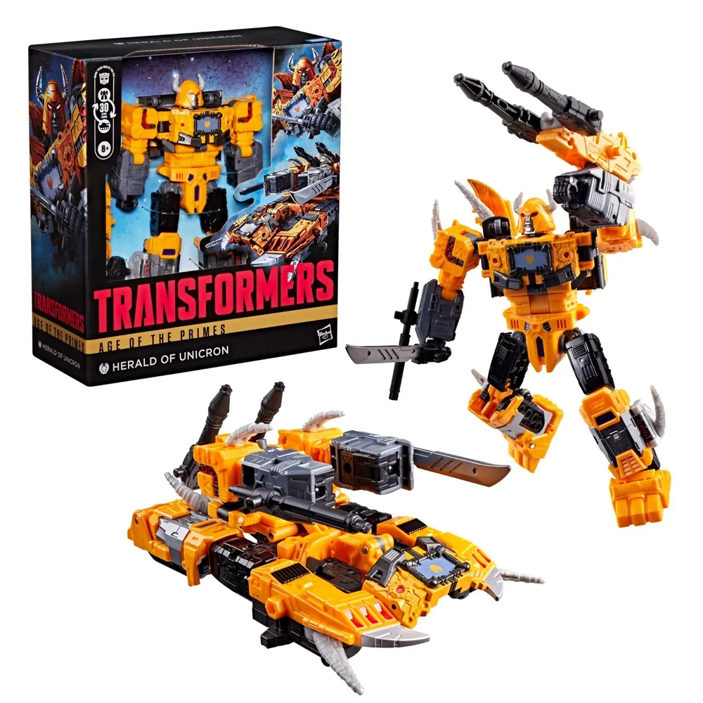 Transformers Age of the Primes Herald of Unicron, Leader Class 19 cm Converting Action Figure, Robot Toys for Ages 8+ Image 1