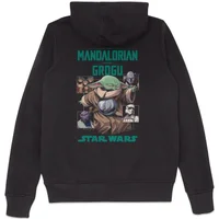 Mandalorian & Grogu Grogu Squares Hoodie Black