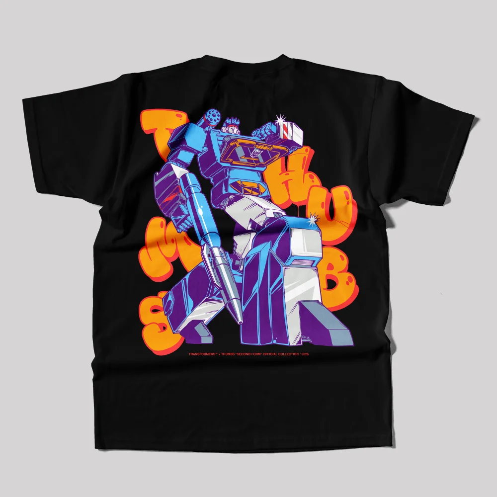 Transformers x THUMBS Soundwave Aerosol T-Shirt Black - S Image 1