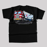 Transformers x THUMBS Optimus Prime Oil Spill T-Shirt Black