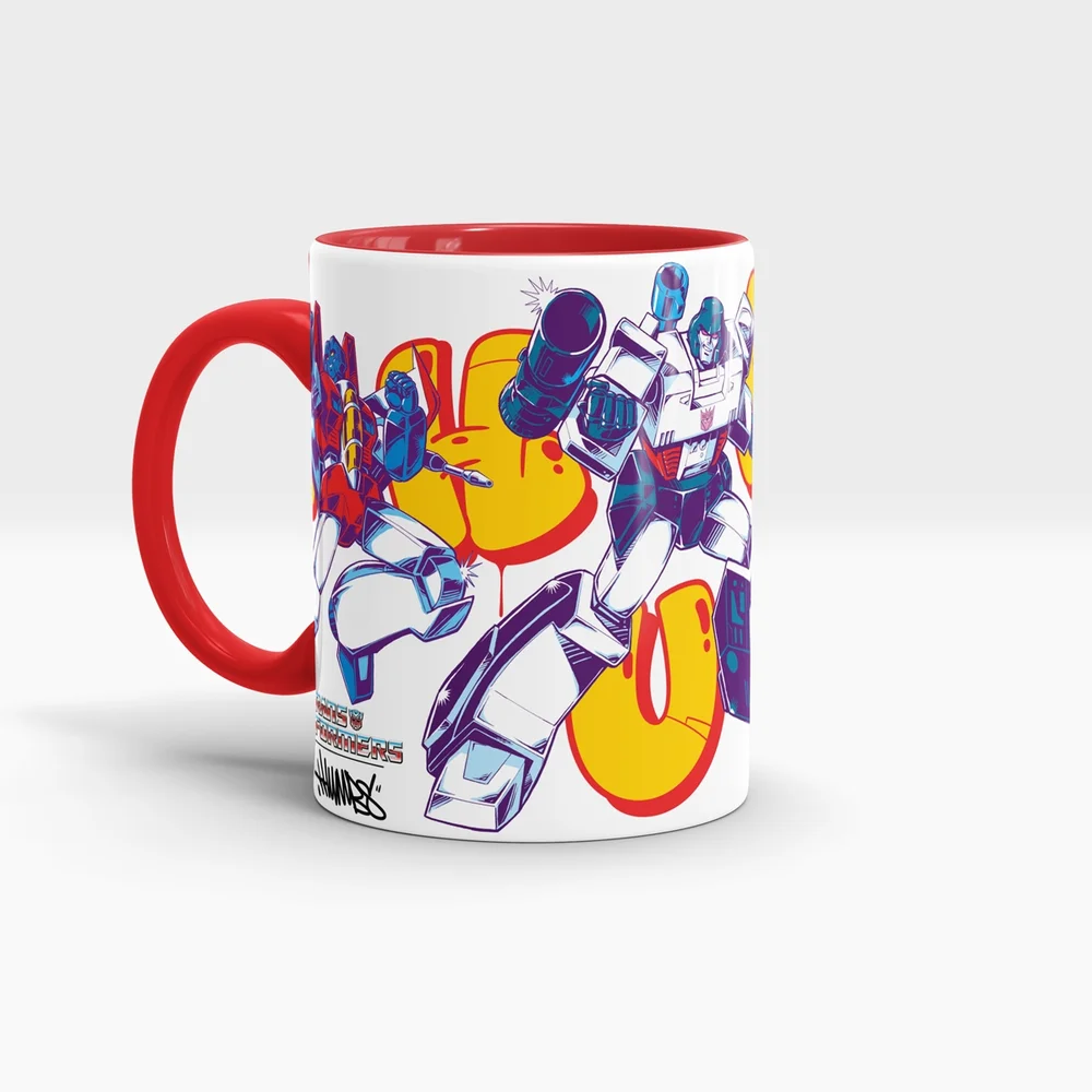 Transformers x THUMBS Decepticons Mainframe Conrast Handle Mug - Red Image 1