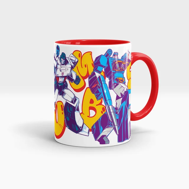 Transformers x THUMBS Decepticons Mainframe Conrast Handle Mug - Red