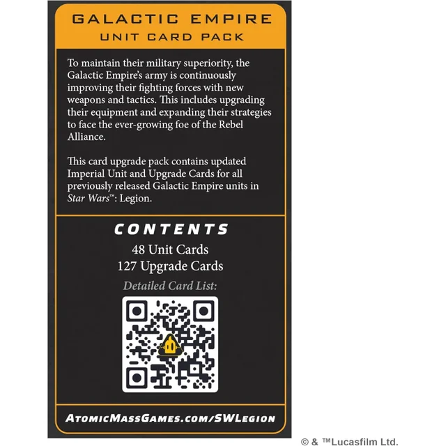 Star Wars: Legion Empire Card Pack Miniatures Expansion