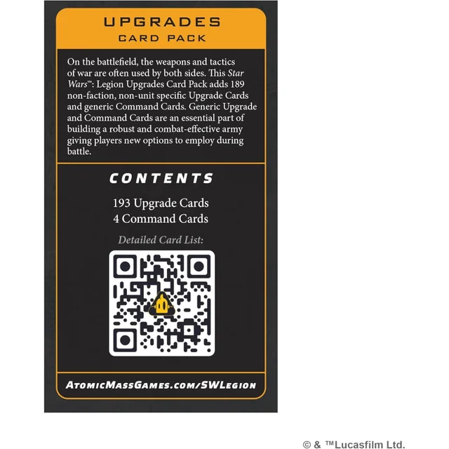 Star Wars: Legion Upgrades Card Pack Miniatures Expansion