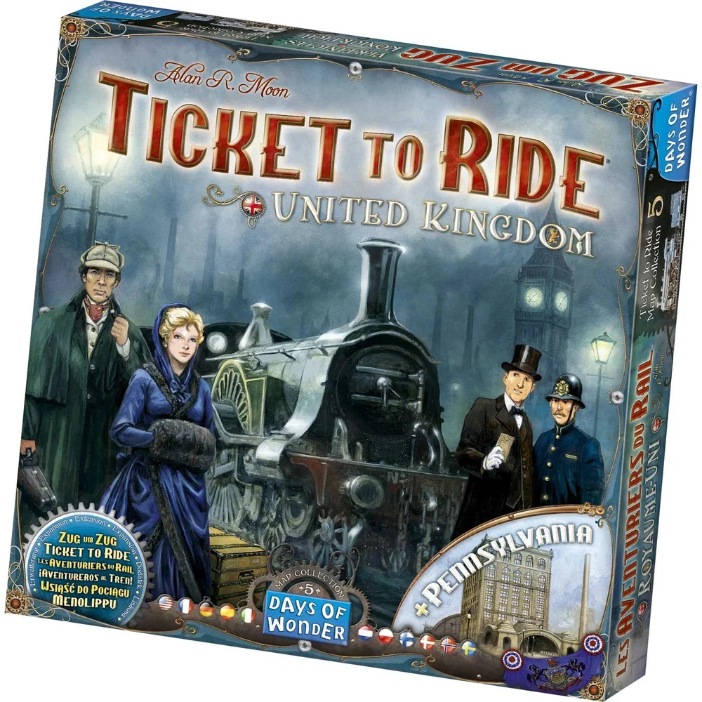 Ticket To Ride Family Board Game United Kingdom & Pennsylvania Map Collection Expansion Image 1