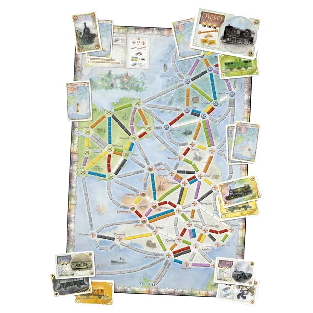 Ticket To Ride Family Board Game United Kingdom & Pennsylvania Map Collection Expansion