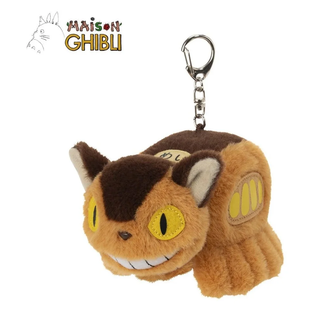 My Neighbor Totoro Nakayoshi Plush Keychain Catbus Image 1