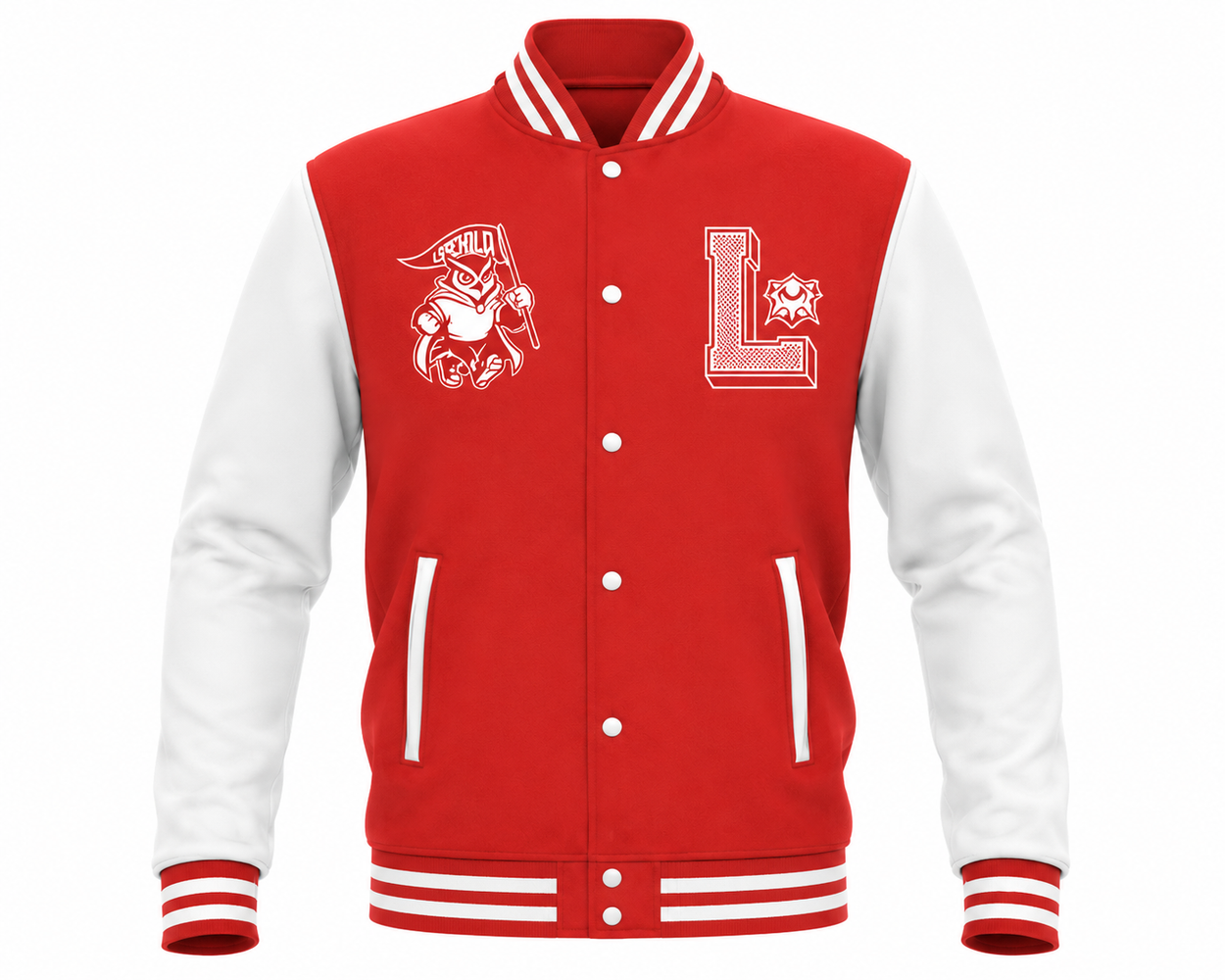 Magic the Gathering Strixhaven Lorehold Varsity Jacket Red / White - L Image 1