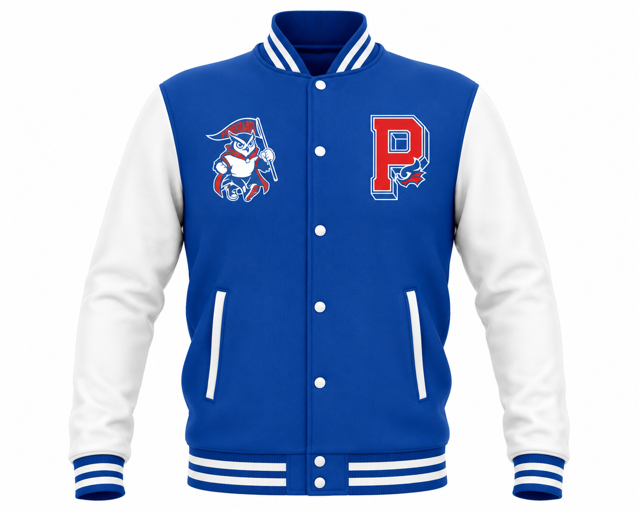 Magic the Gathering Strixhaven Prismari Varsity Jacket Blue / White - XL Image 1