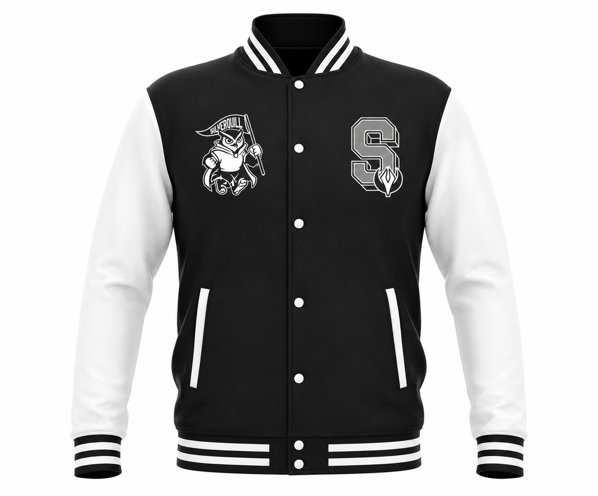 Magic the Gathering Strixhaven Silverquill Varsity Jacket Black / White - XL Image 1