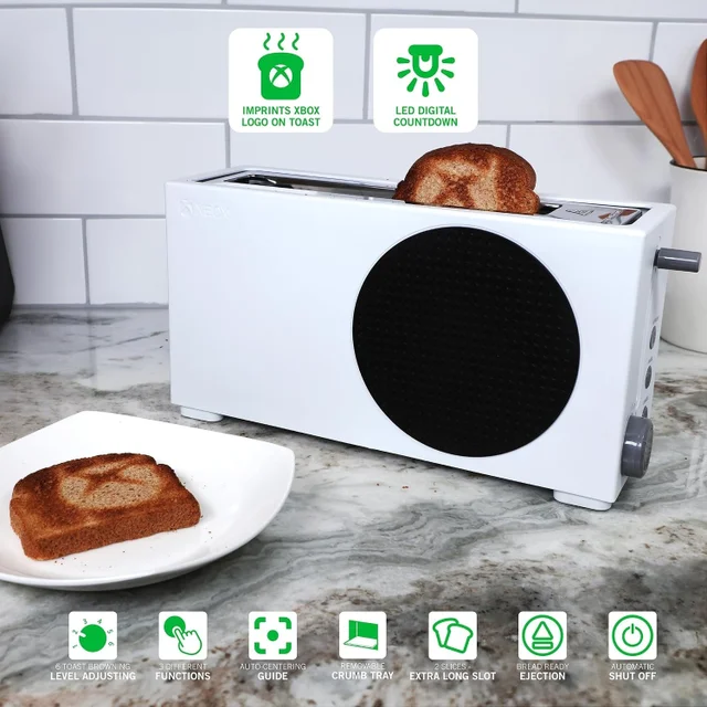 Xbox Series S Officially Licensed 2-Slice Toaster From Ukonic – White