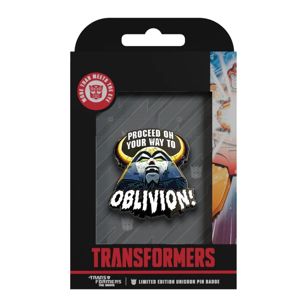 Transformers: The Movie – Limited Edition 40th Anniversary Unicron Pin Badge Image 1