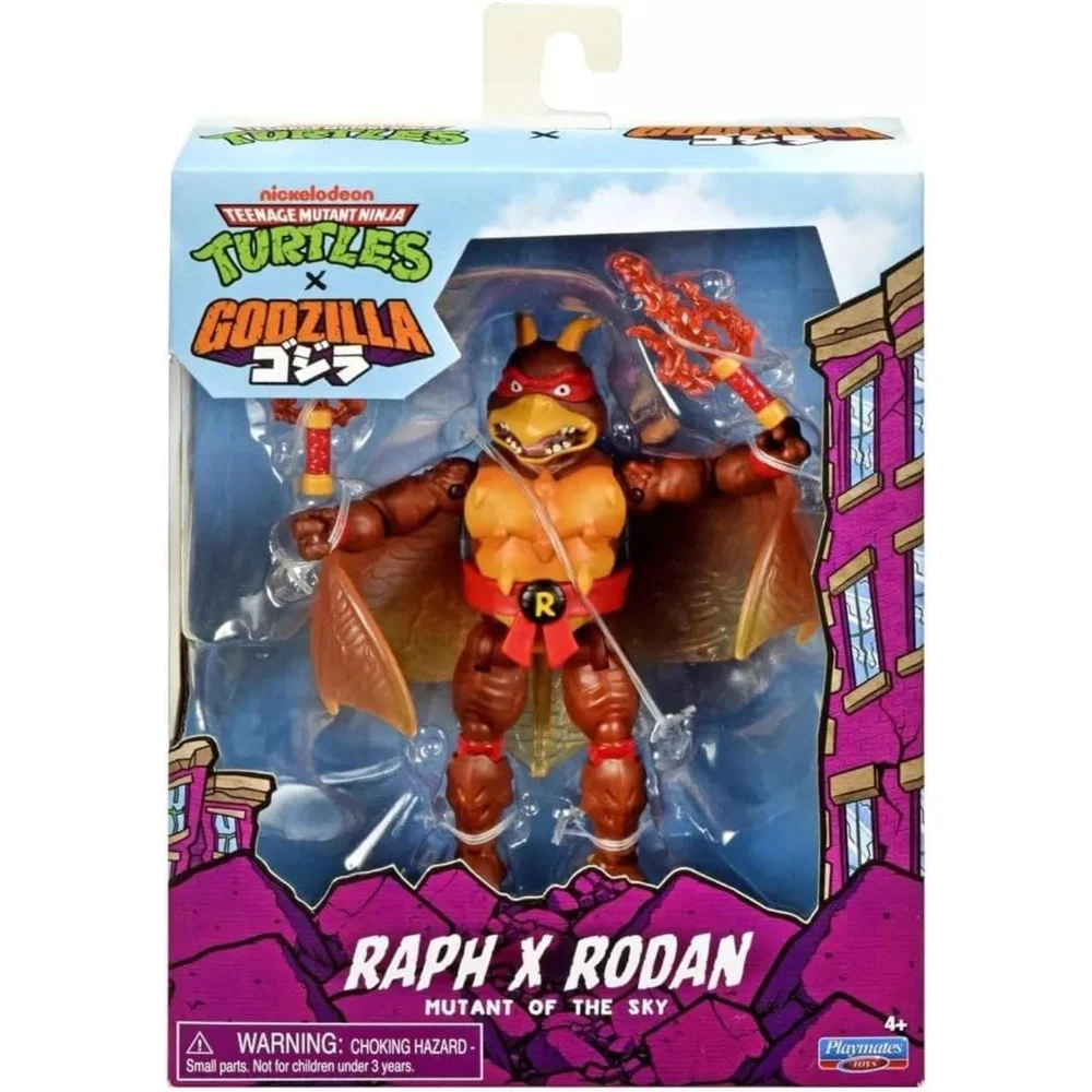 Teenage Mutant Ninja Turtles X Godzilla Action Figure (Raphael X Rodan) - Playmates Image 1