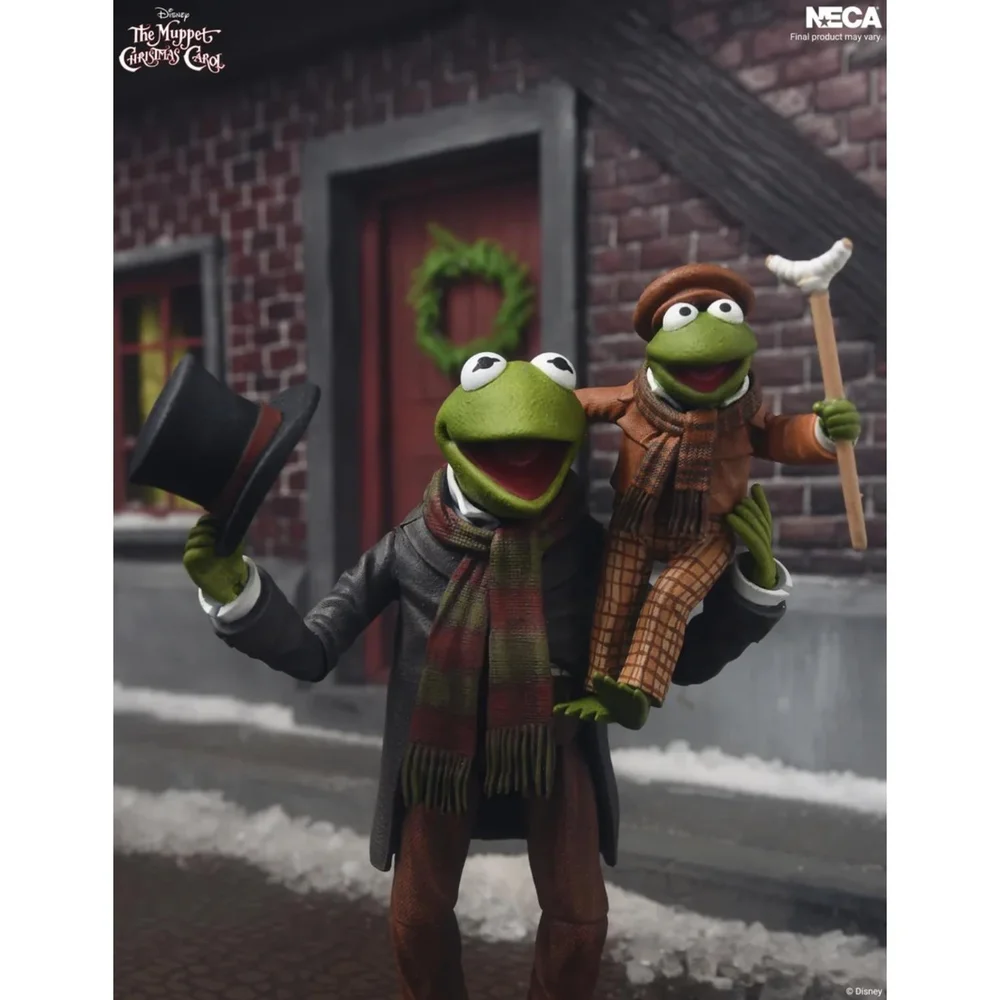 MUPPETS - MUPPET CHRISTMAS CAROL KERMIT AS BOB CRATCHIT AND ROBIN AS TINY TIM ULTIMATE 7 INCH SCALE ACTION FIGURE 2-PACK Image 1