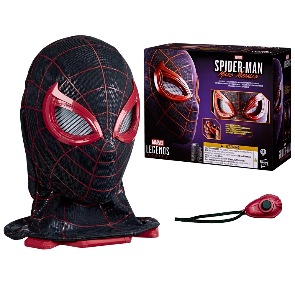 Marvel Legends Series Spider-Man: Miles Morales Electronic Expressive Mask, Premium Interactive Role-play Gear for Adults Image 1