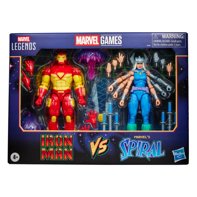 Marvel Legends Series Marvel Games Iron Man vs Marvel's Spiral Action Figure Collectibles