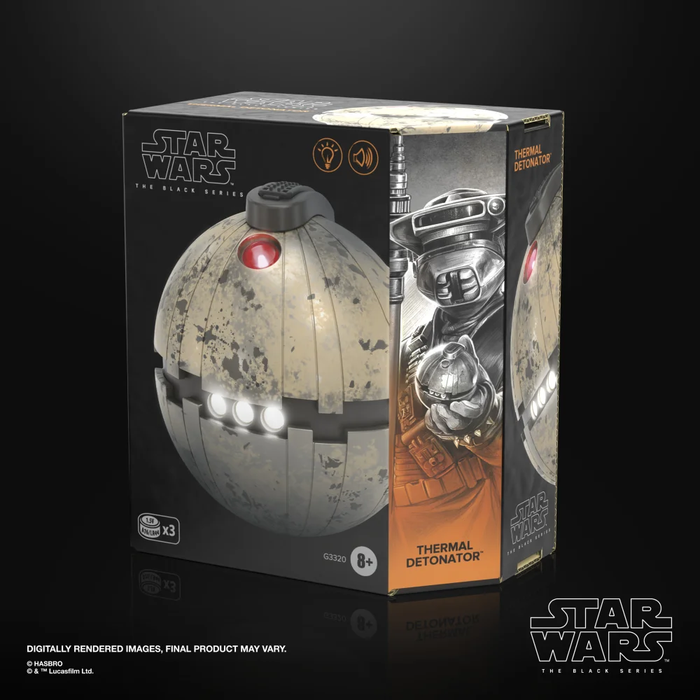 Star Wars The Black Series Premium Role-play Electronic Thermal Detonator with Advanced LEDs and Sound Effects Image 1
