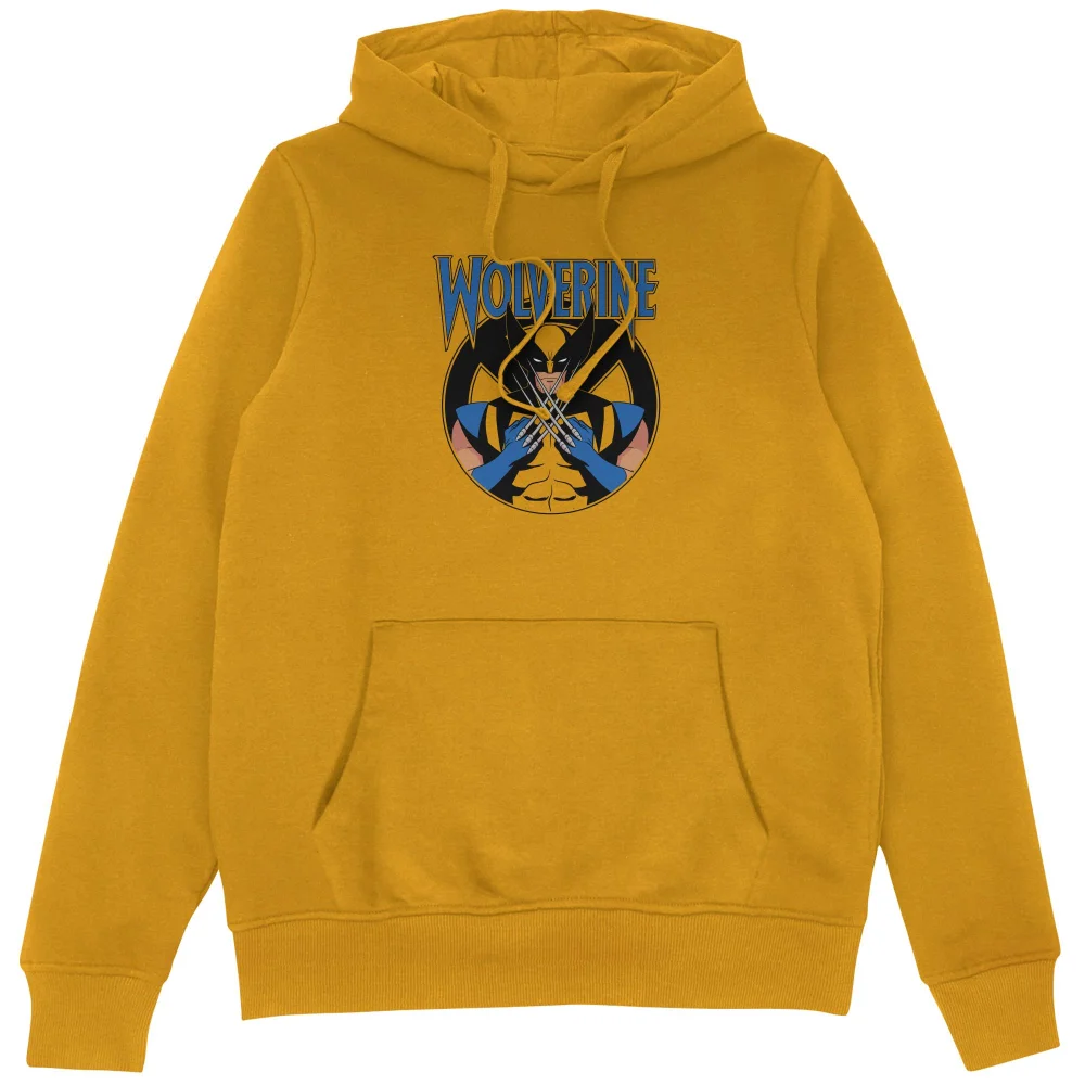 X-Men Wolverine Snikt Hoodie Mustard - XL Image 1