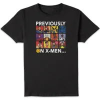 X-Men Previously On X-Men T-Shirt Black
