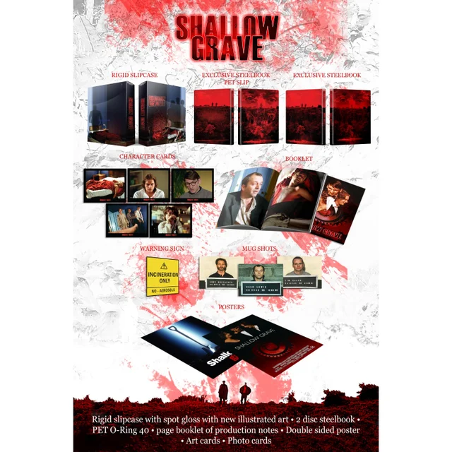 Shallow Grave Collector's Edition 4k UHD & Blu-Ray Steelbook