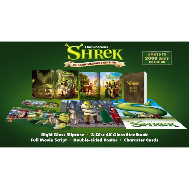 Shrek 25th Anniversary Collector's Edition 4K UHD & Blu-Ray Steelbook